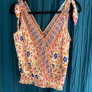 Only worn twice Rose & Olive Multicolor Floral Accessory